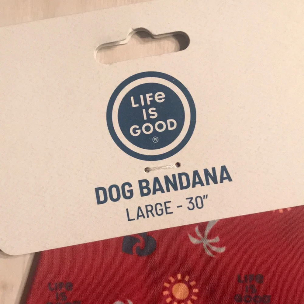 Life is Good Beach Elements Dog Bandana